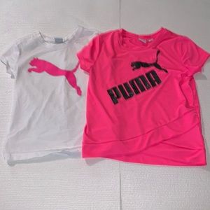 Gently Enjoyed Lot of 2 Small Girls Puma T-Shirts